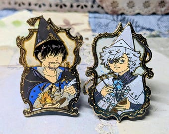WHA Stained Glass Olly and Qifrey Portrait Pins