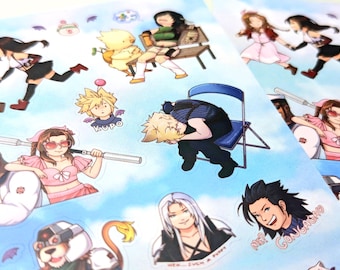 Foglio di adesivi FF7 Rebirth (4x6, PVC)