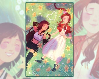 Aerith and Tifa Print (4x6, 11x17)