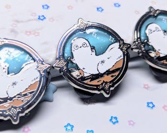 WHA Stained Glass Brushbug Portrait Pin