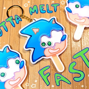 Melty Sonic Popsicle Shaker Charm
