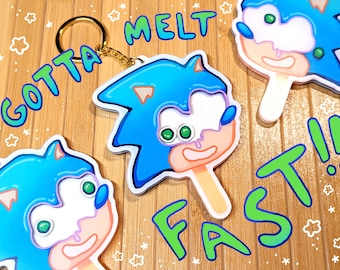 Melty Sonic Popsicle Shaker Charm - Etsy
