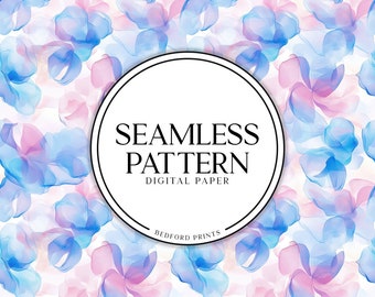 Padrão Floral Aquarela Sem Costura | Papel Digital | Fundo de Papel de Parede Floral | Papel de Scrapbook | Padrão SKU 0009