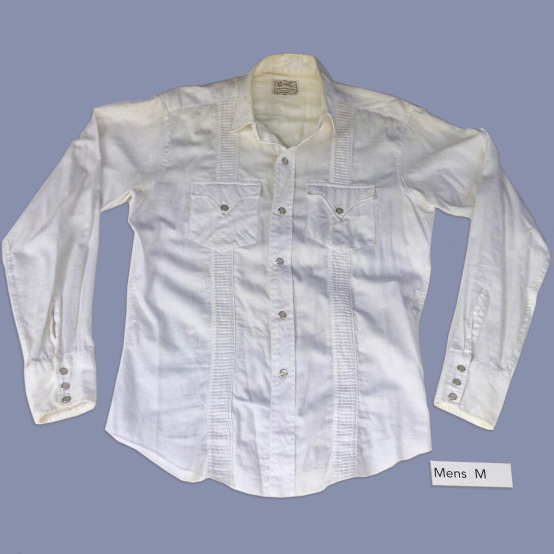 Vintage 70'S H BAR C California Ranchwear Chemise Western Long