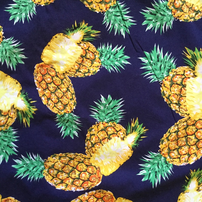 Pineapple Shirt, LA Label, Cotton, Islander, Side Vents, Single Pocket