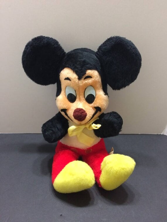 vintage mickey mouse stuffed doll