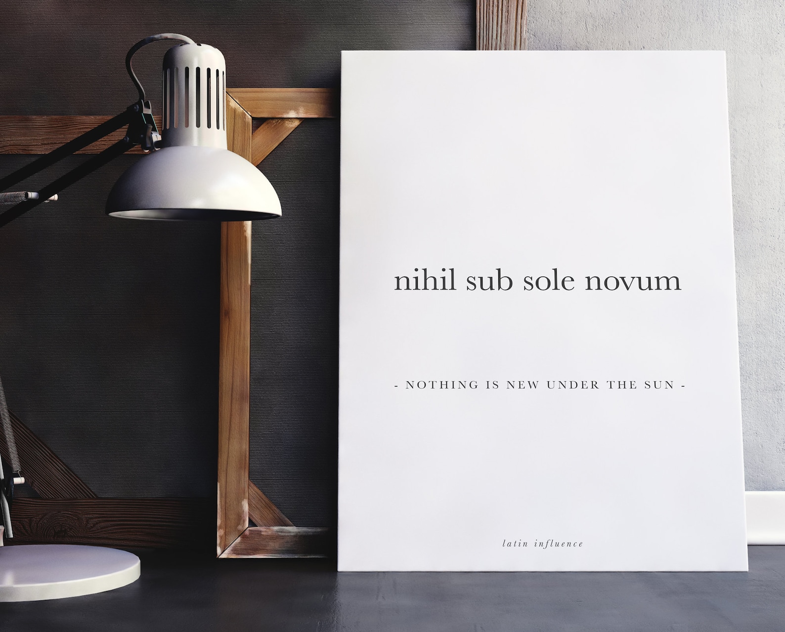 Nihil sub sole novum nothing is new under the sun Etsy