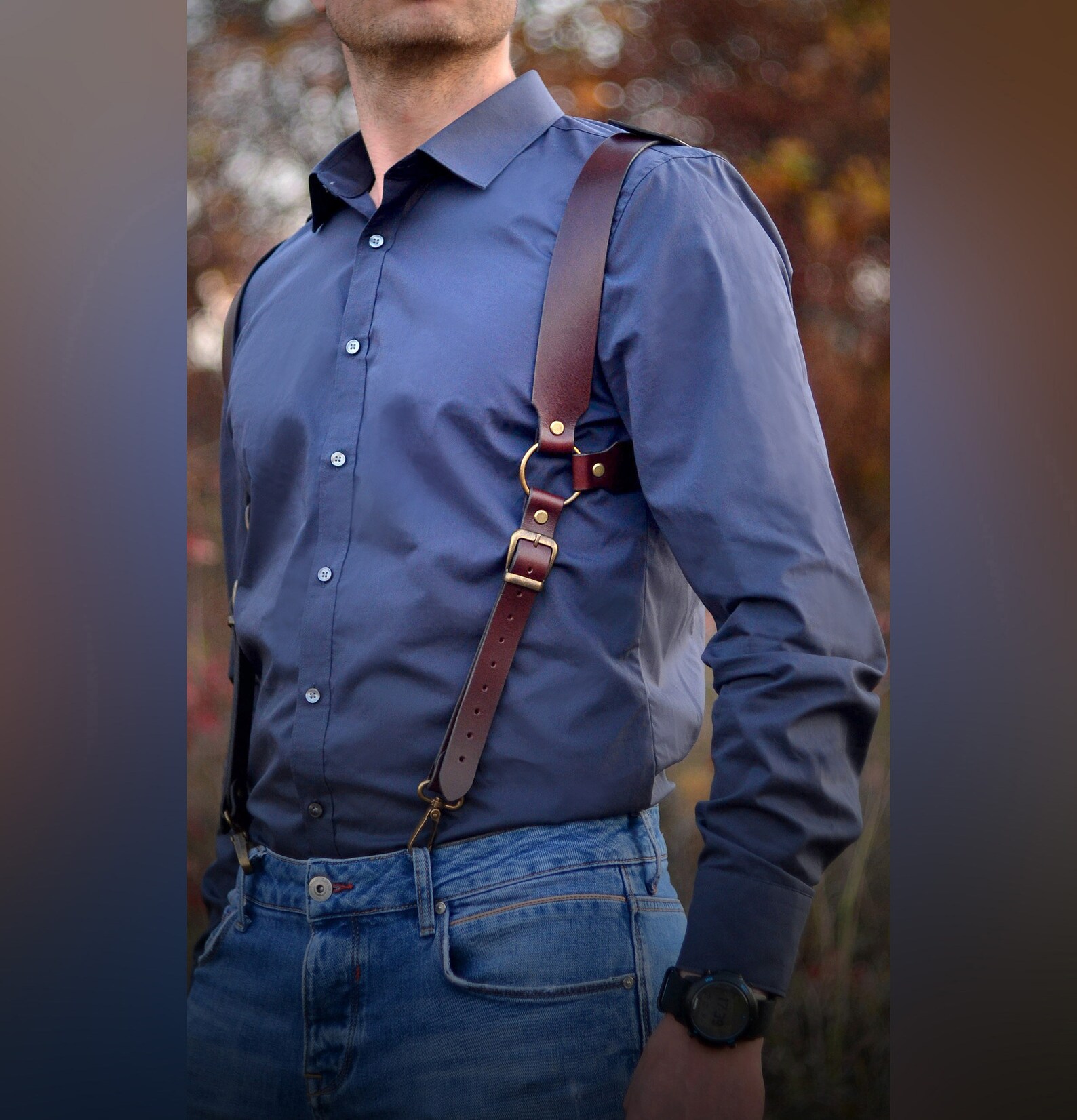 Leather Handmade Suspenders for Mens. Handmade Suspenders. Etsy