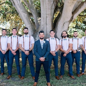 Leather Suspenders for Men | Handmade Steampunk Groomsmen Gift | Rustic Wedding Suspenders | Personalized Gift for Him or Her.