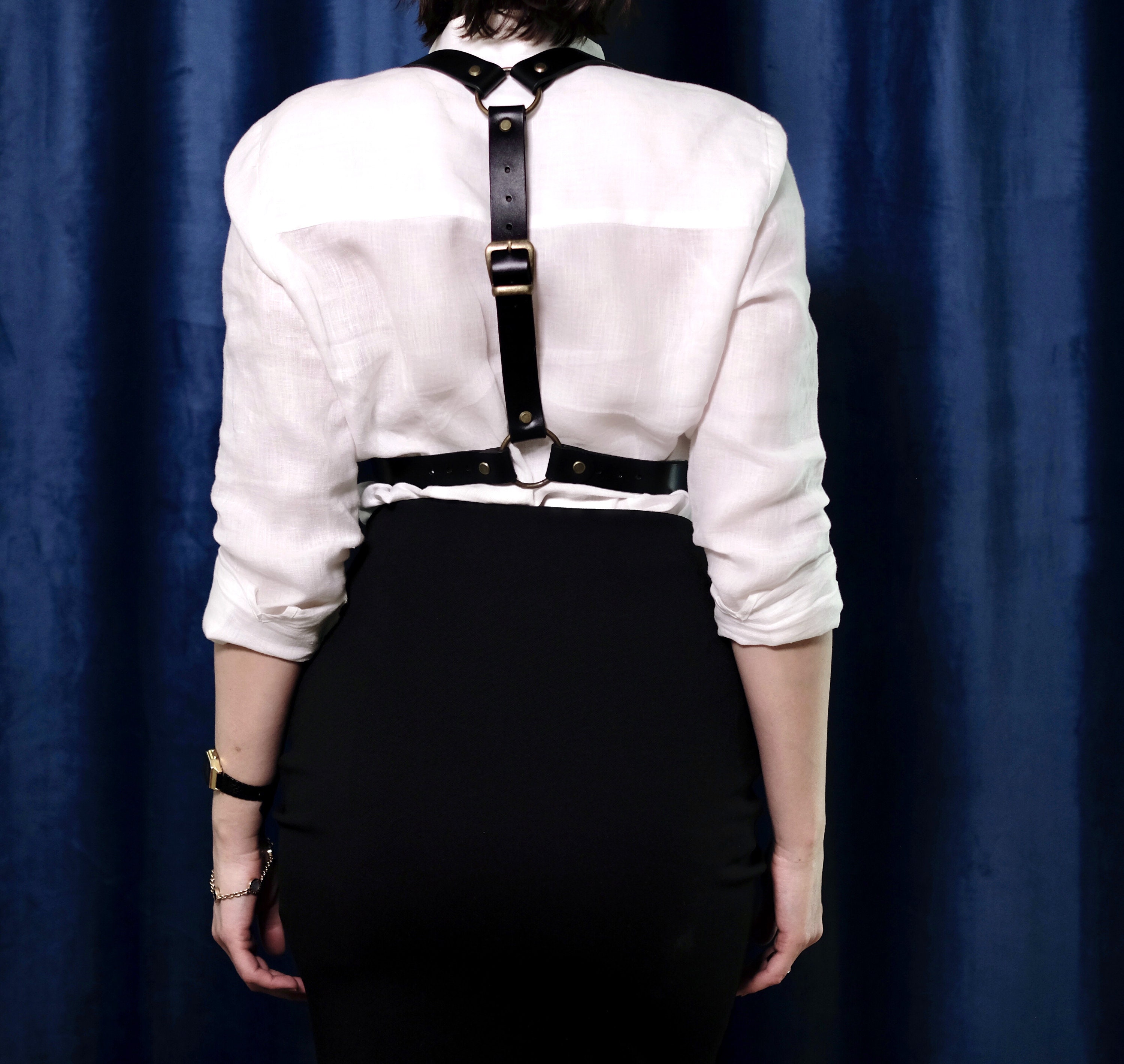 Leather Handmade Suspenders for Lady Body Harness Leather Etsy