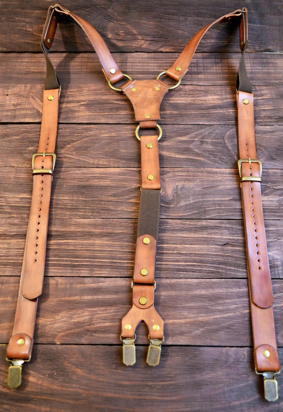 Mens Suspenders, Leather Suspenders, Personalized Gifts, Handmade Suspender,  Wedding Groom Suspenders, Braces, Gentleman Suspenders 