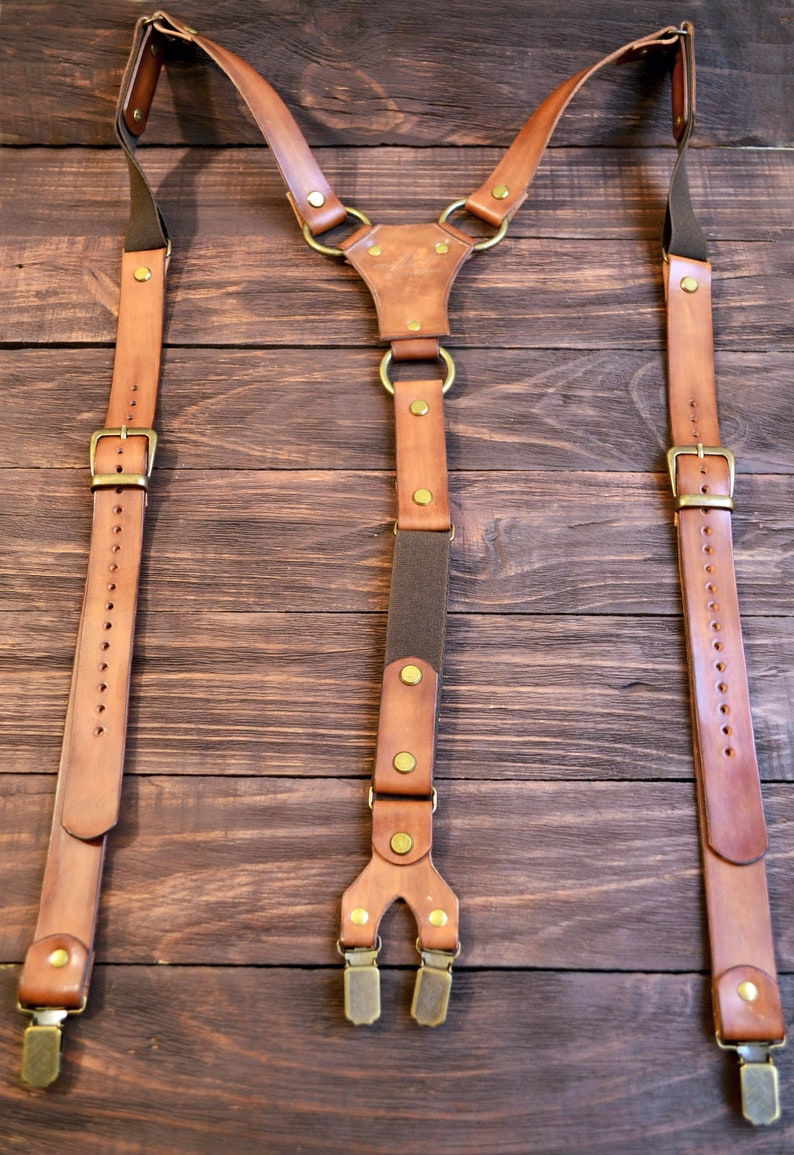 Mens Suspenders Leather Suspenders Personalized Gifts Etsy Australia