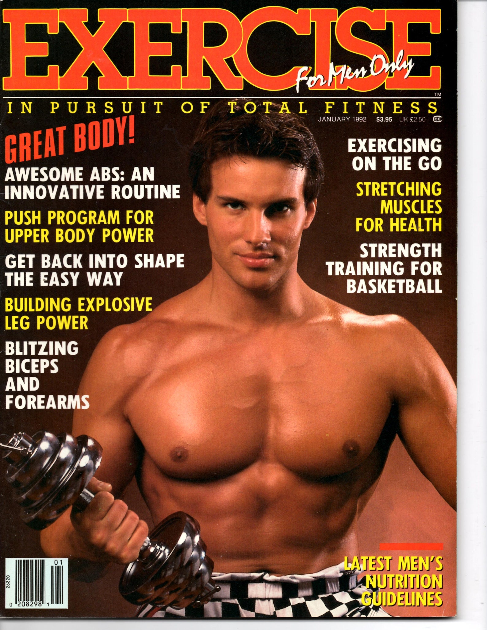 Exercise For Men Only magazine january 1992 vol 8 issue Etsy