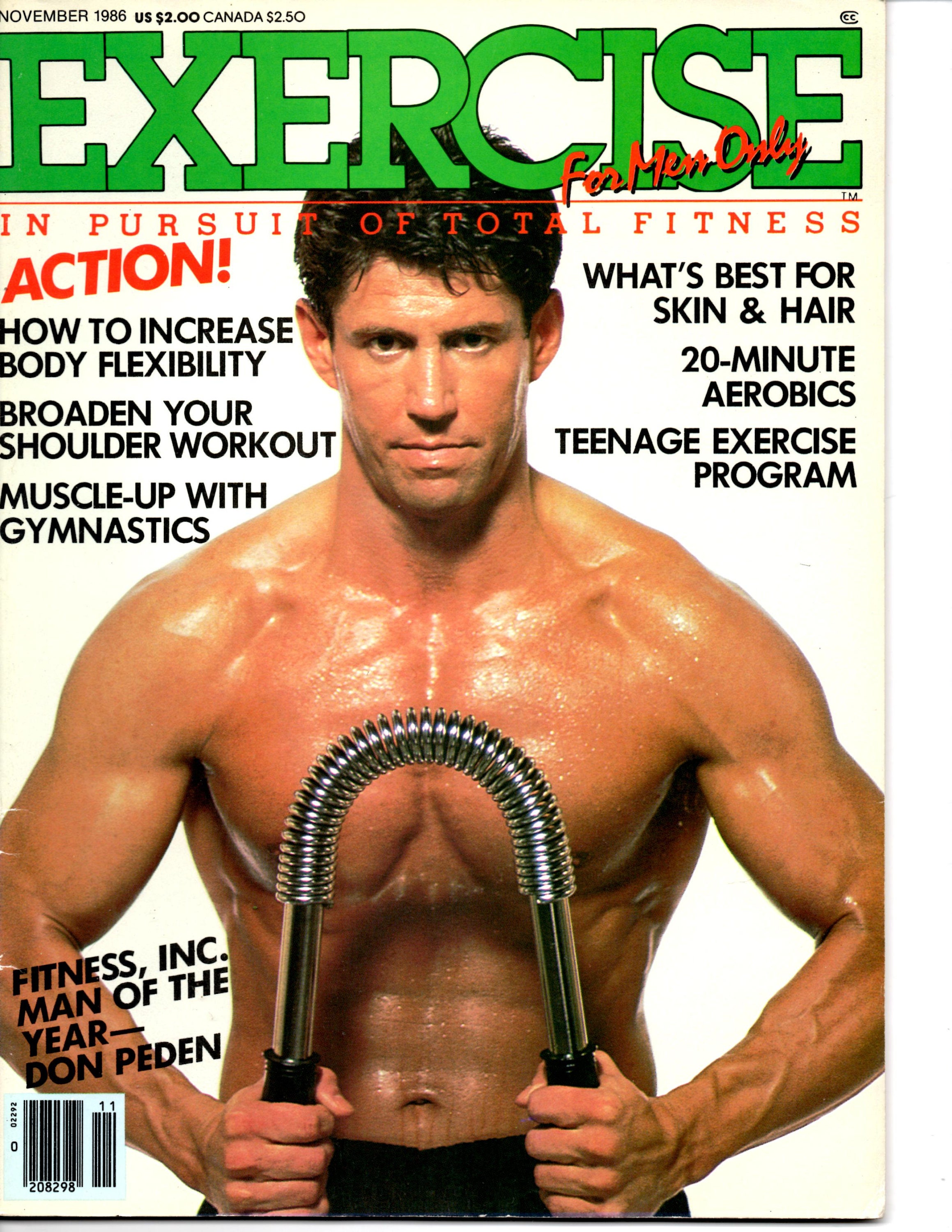Exercise For Men Only magazine november 1986 Vol 2 Etsy