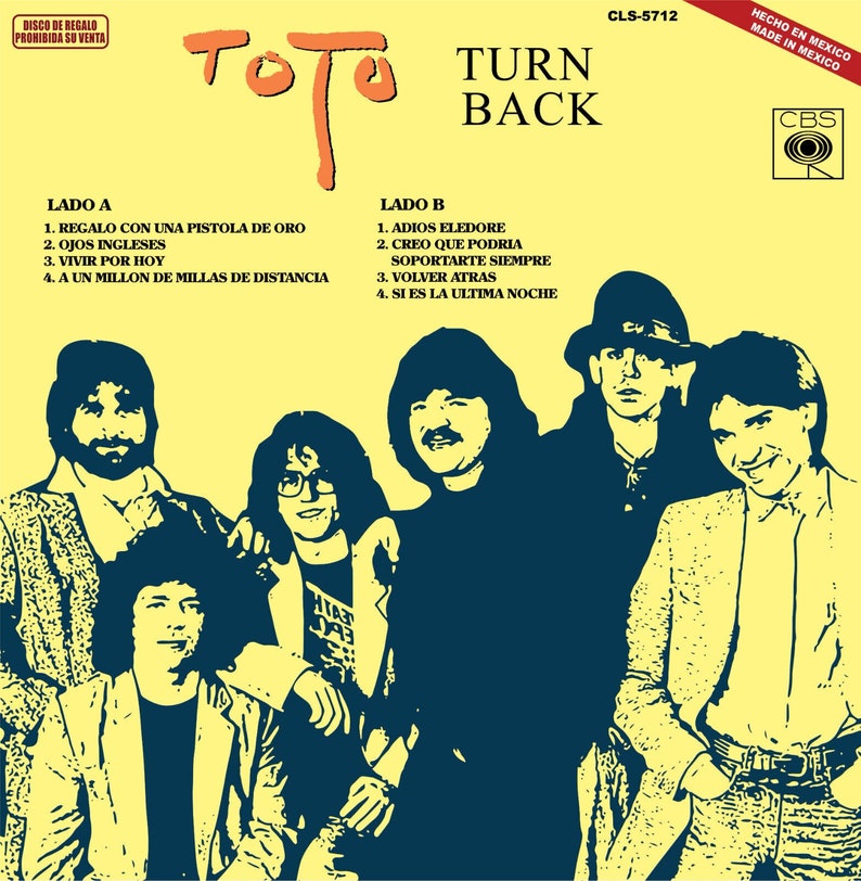 Toto Voltea Turn Back Mega Rare Mexico Promo Record Promo From Best Of Greatest Hits LP image 2