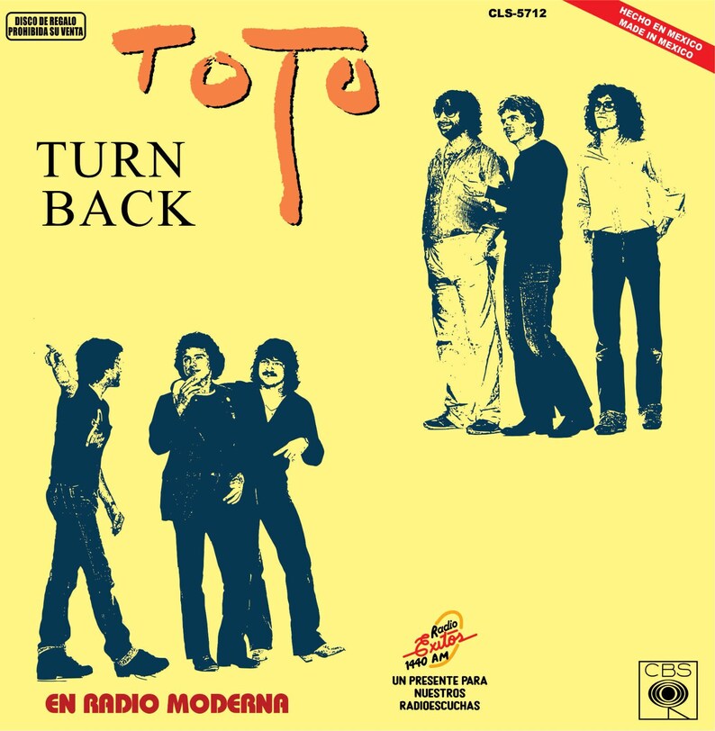 Toto Voltea Turn Back Mega Rare Mexico Promo Record Promo From Best Of Greatest Hits LP image 1