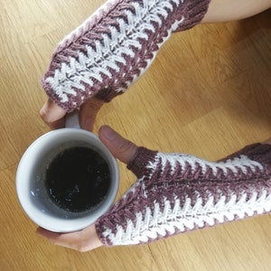 READY TO SHIP Knit Women Fingerless Gloves Arm Warmers Women Wrist Hand Warmers Handmade Mittens Warm Gloves Winter Accessories Wool Mittens