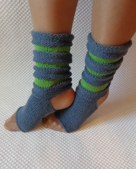 Toeless Socks Stripe Socks Knitted Socks Mom Gift Yoga Socks Christmas Gift Flip Flop Socks Ankle Warmers Yoga Gift Handknit Socks