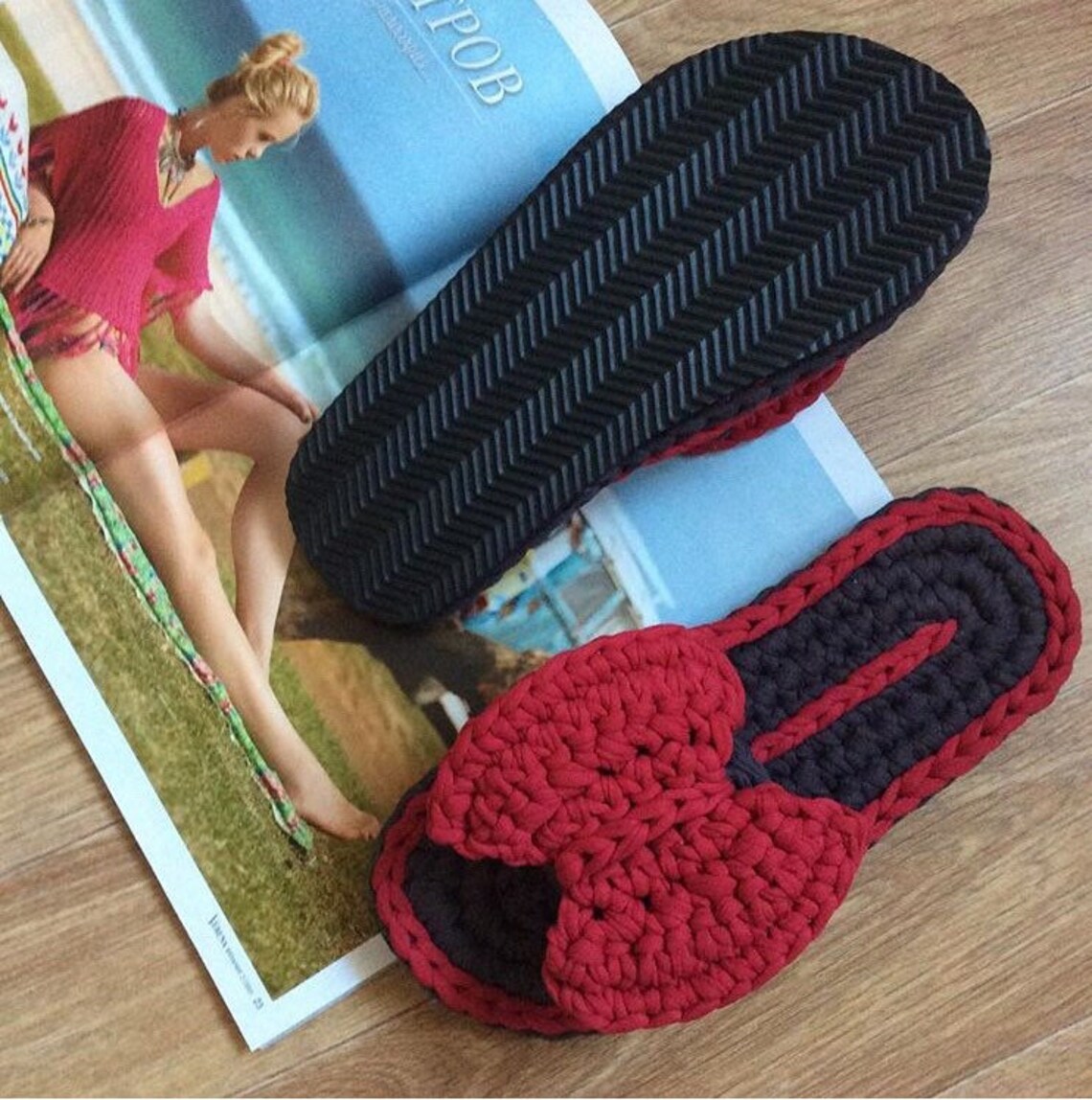 knitted house shoes