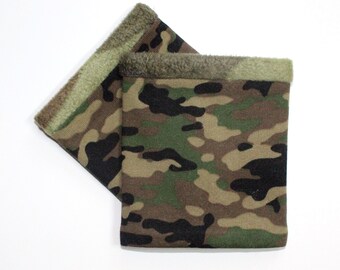 Arm warmers Pulse warmer made to measure ladies men knitted fleece camouflage look