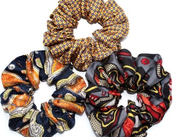 Haargummi  aus  Seide Kollektion "Psychedelic",  Seidenhaargummi, scrunchie