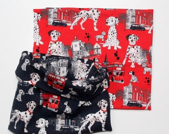 Maßanfertigung: Hunde Loop Welpe Hundeschal Design "Summer look"  Dalmatiner  dogs  Muster