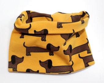 Custom Made: Dog Loop Dachshund Look Dog Scarf Design "Dachshund Summer look" Teckel dogs Pattern