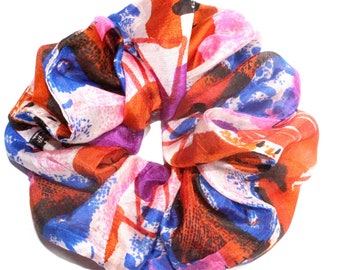 Scrunchie silk, collection "Summer Look", designer scrunchie, scrunchie hair tie