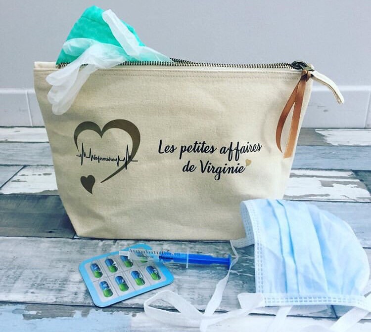 Trousse pochette infirmière. Entierement personnalisable. Idee cadeau  infirmiere aide soignante medecin . -  France