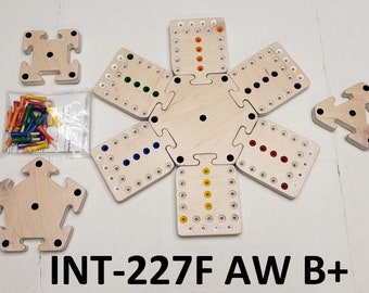 DELUXE 6 Player Modular Fast Track  board game w/ Extra Hubs