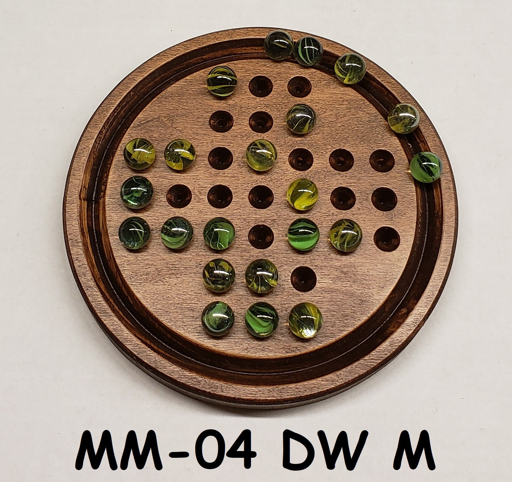 Solitaire Board Game W/ Marbles Free Shipping Etsy