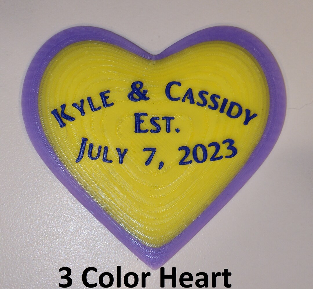 3D Printed Wedding Heart Etsy