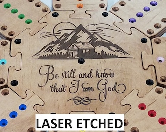 Customized Laser etching of WoogiezDezignz Fast Track wooden board game (Not the game itself)