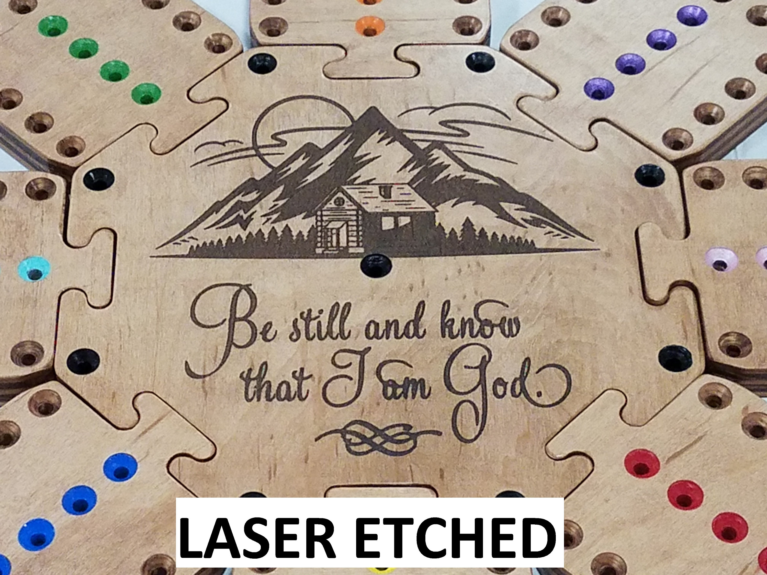 Gravure laser personnalisée du jeu de société en bois