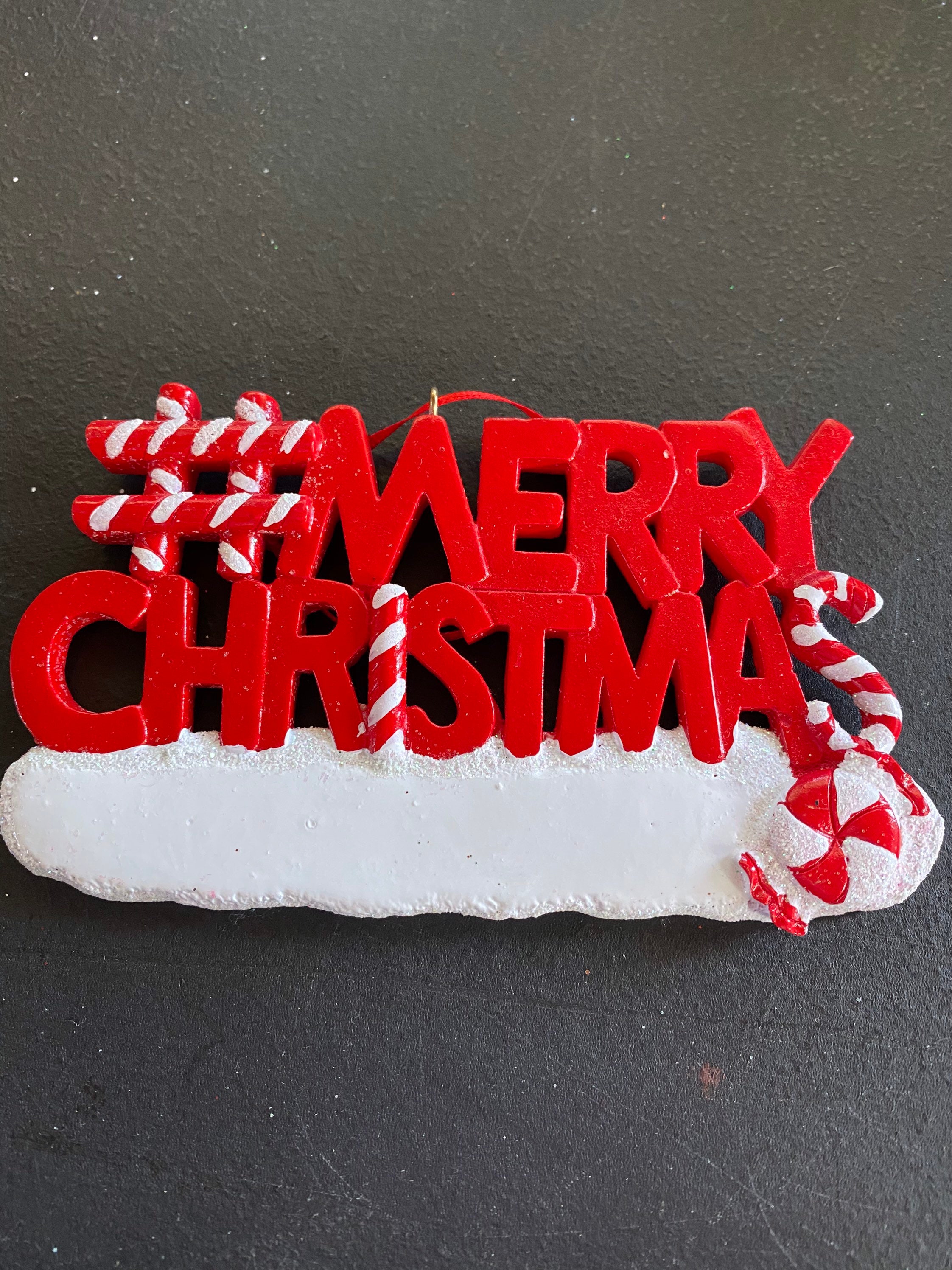 Hashtag Merry Christmas Ornament Etsy