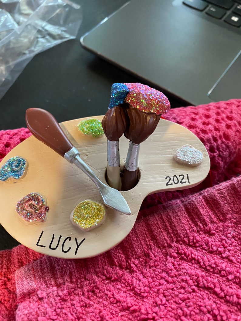 Personalized Artist Palette Ornament Etsy