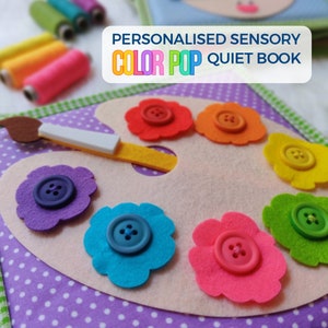 Personalized Quiet Busy Book, Quiet Book Baby, Quiet Book Toddler, Busy Book Toddler, Montessori Busy Book, Sensory Activity Book Toddler