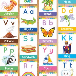 Alphabet ABC Flashcards for Toddlers Montessori Toddler Learning Cards Tracing Letters Beginning Sounds, Phonics Preschool Kindergarten Gift
