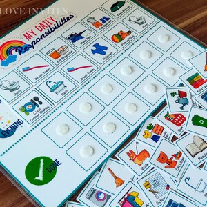 Kids Daily Responsibility Chore Chart, Chore Chart EXPANSION Icons Pack, Daily Routine Printable, Printable Daily Task List, Kid&#39;s Routine