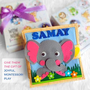 Personalized Quiet Busy Book, Quiet Book Toddler Learning, Felt Quiet Book, Quiet Book Baby, Montessori Toddler Activity Book, Sensory Book