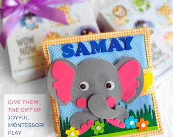 Personalized Quiet Busy Book, Quiet Book Toddler Learning, Felt Quiet Book, Quiet Book Baby, Montessori Toddler Activity Book, Sensory Book