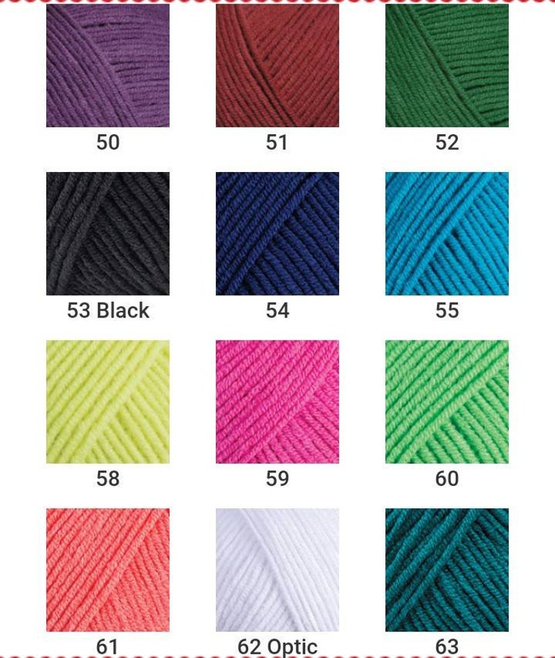 Many colors Yarnart Jeans cotton and acrylic crochet yarn | Etsy