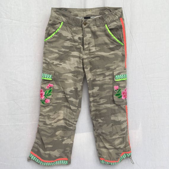 Embellished Camo Capri Pants. | Etsy 