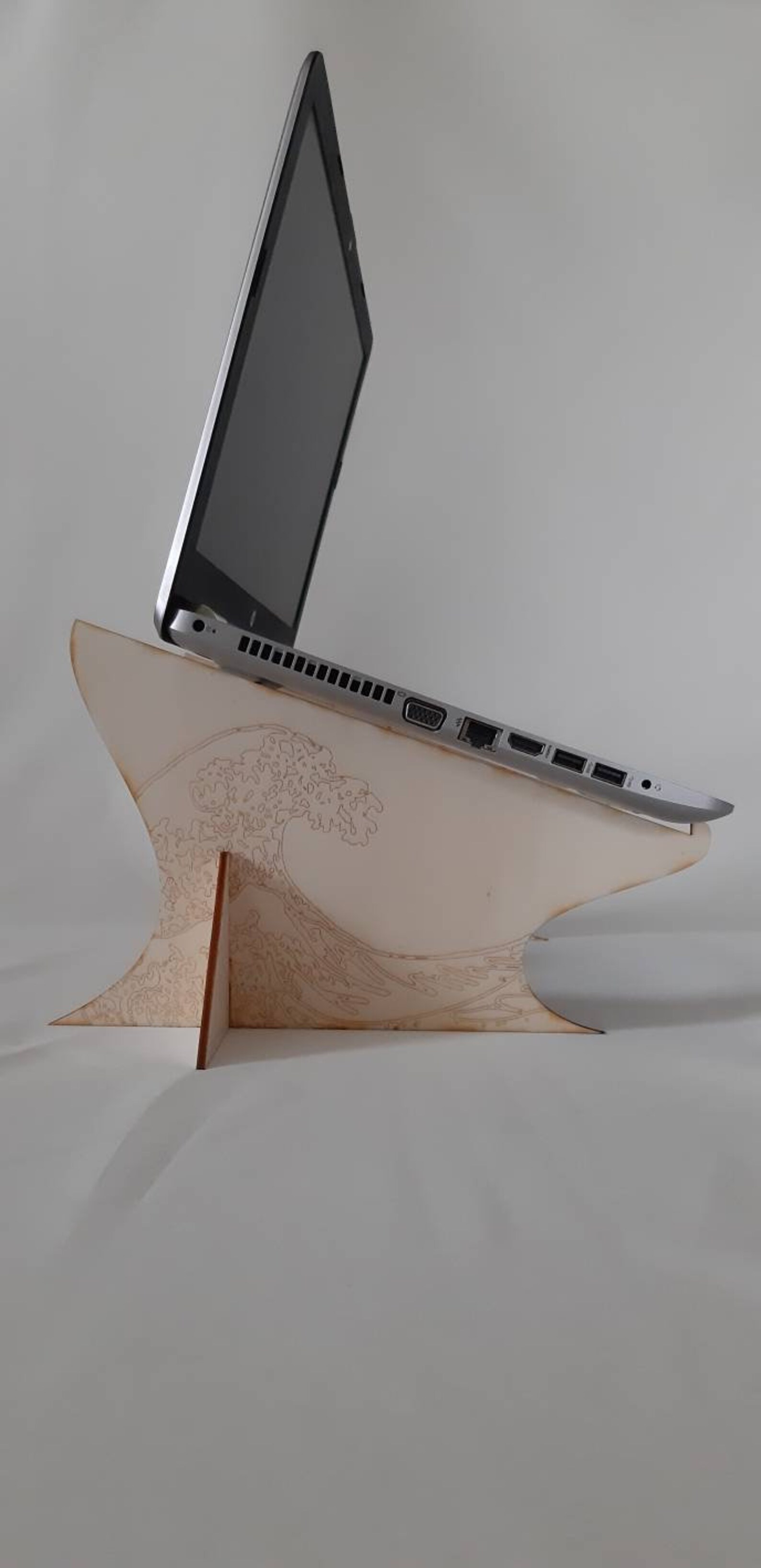 Laptop Holder Wood Lasered Engraved Customizable Etsy UK