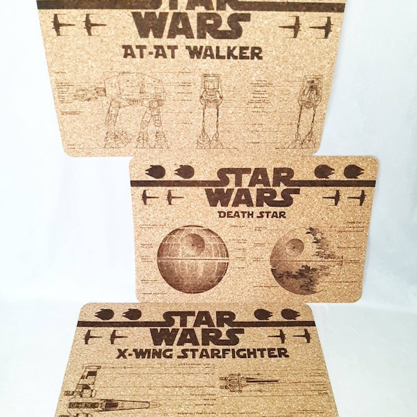 Star Wars Platzset, Tischset, Essunterlage, Essuntersetzer, Tellerunterlage, Telleruntersetzer,