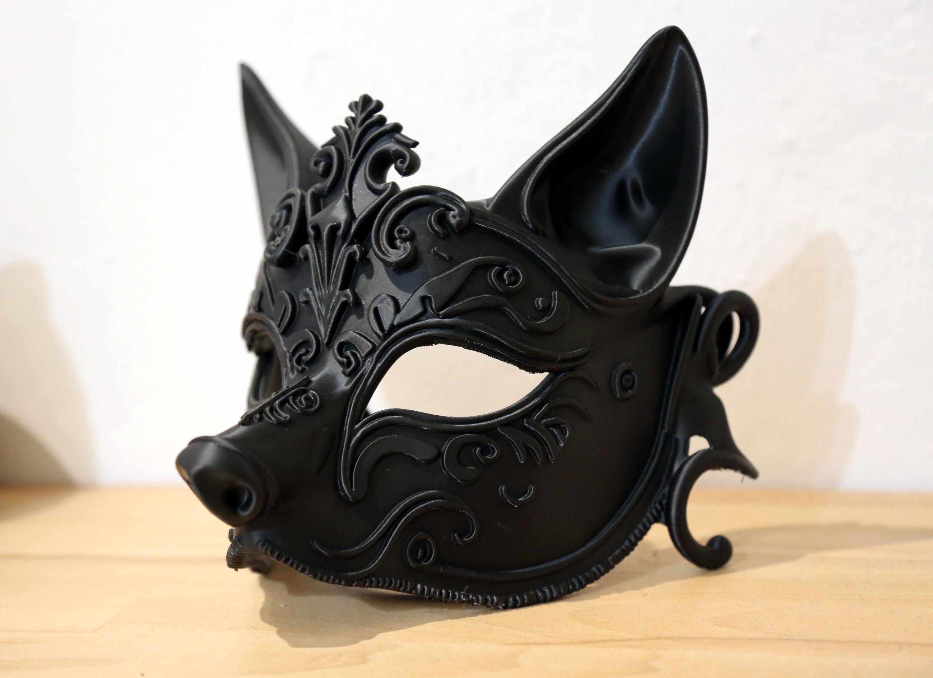 Fox Mask in Bio-pla – 3D Print With Decorations | Lightweight and