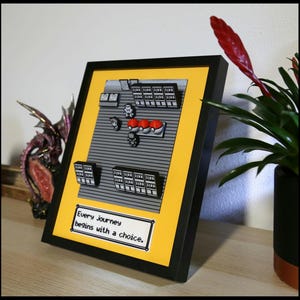 Quadro 3D Pokémon - Scena Laboratorio di Oak | Stampa 3D Retro Game Boy