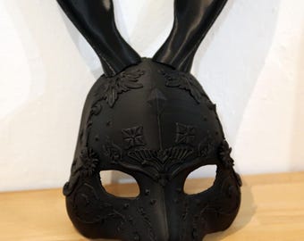 バイオPLA製ウサギマスク – 花柄のディテールを3Dプリント | 軽量で