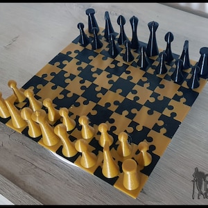 Puzzle ChessBoard - Puzzle Chessboard 3D Printing