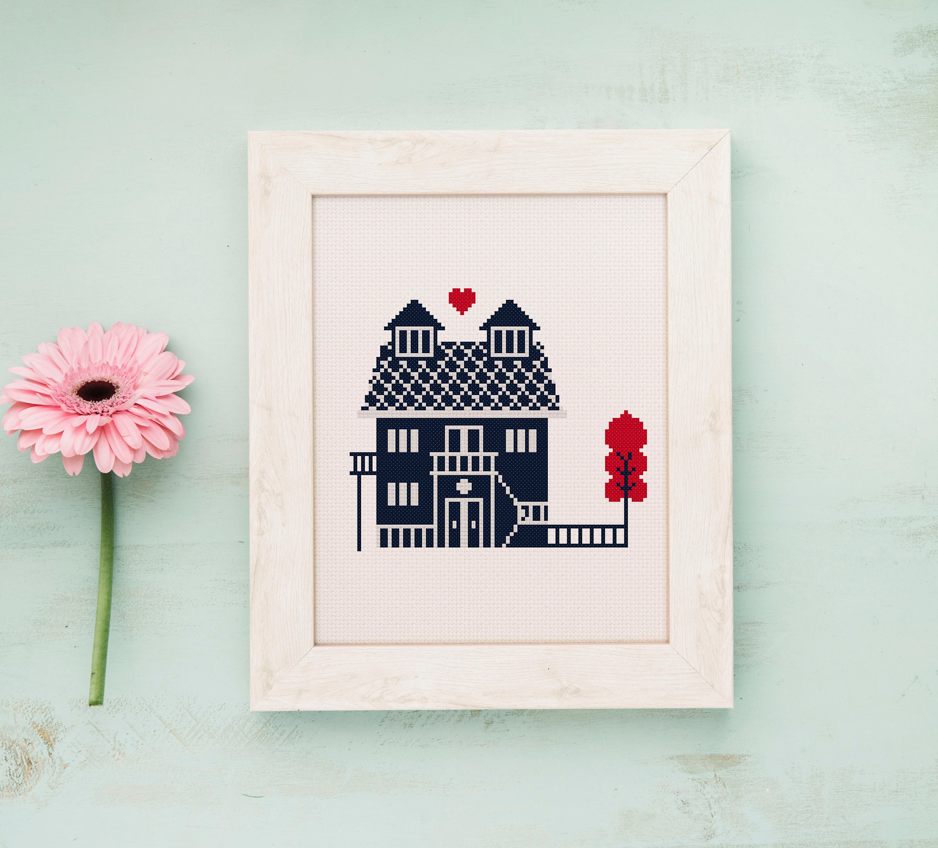 Home Sweet Home Cross Stitch Pattern Modern Funny Cute Dream | Etsy